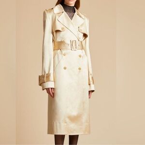 KHAITE Jaden Satin Trench Coat Size 6 NWT